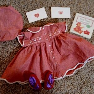 Charming Red BITTY BABY DOLL Dress with Accessories